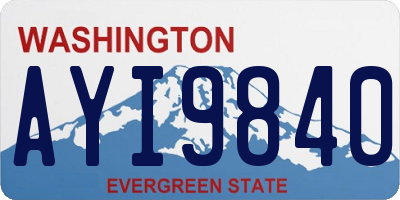 WA license plate AYI9840
