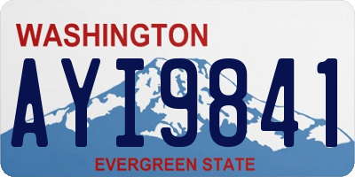 WA license plate AYI9841