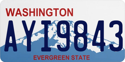 WA license plate AYI9843