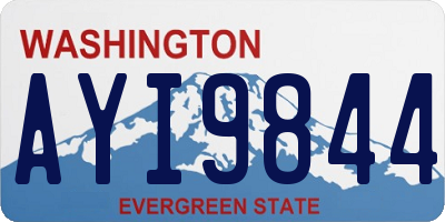 WA license plate AYI9844