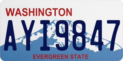 WA license plate AYI9847