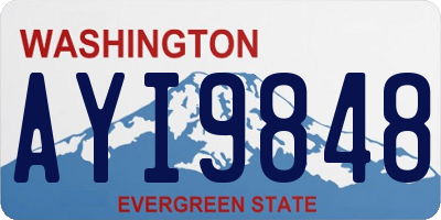 WA license plate AYI9848