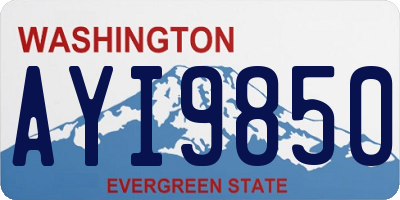 WA license plate AYI9850