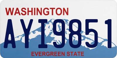 WA license plate AYI9851