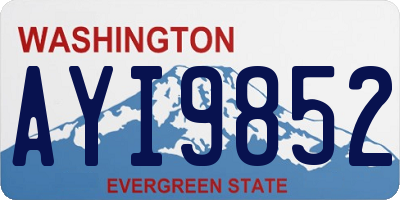 WA license plate AYI9852