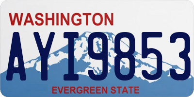 WA license plate AYI9853