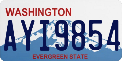 WA license plate AYI9854