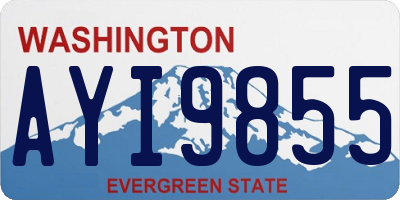 WA license plate AYI9855