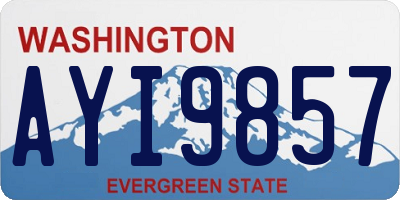 WA license plate AYI9857