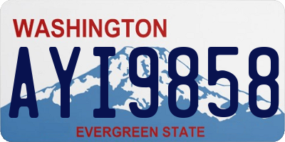 WA license plate AYI9858