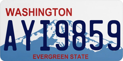 WA license plate AYI9859