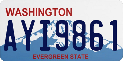 WA license plate AYI9861