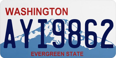 WA license plate AYI9862