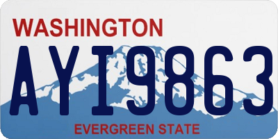 WA license plate AYI9863