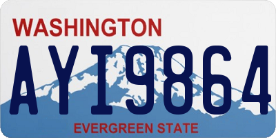 WA license plate AYI9864