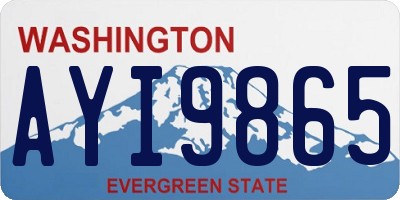 WA license plate AYI9865