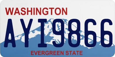 WA license plate AYI9866