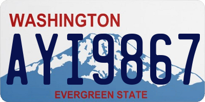 WA license plate AYI9867