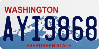 WA license plate AYI9868