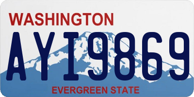 WA license plate AYI9869