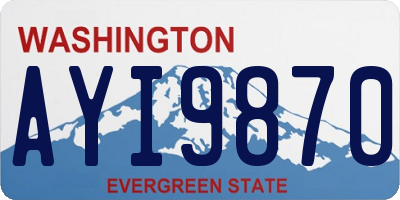 WA license plate AYI9870