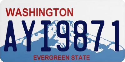 WA license plate AYI9871