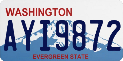 WA license plate AYI9872