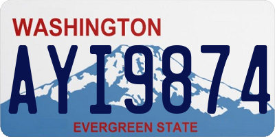 WA license plate AYI9874
