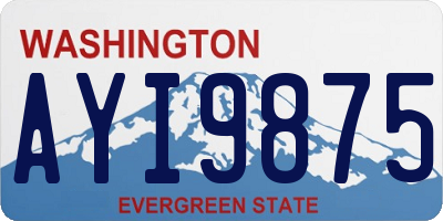 WA license plate AYI9875