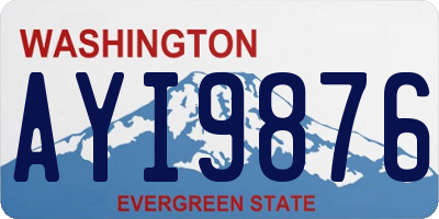 WA license plate AYI9876