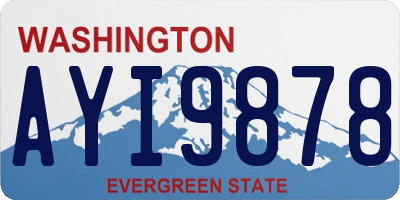 WA license plate AYI9878