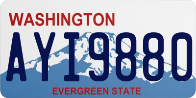 WA license plate AYI9880