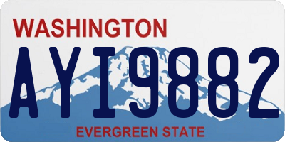 WA license plate AYI9882
