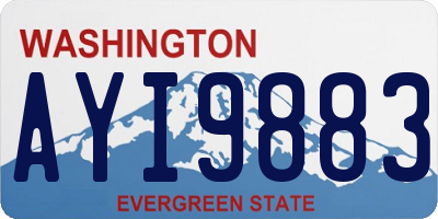 WA license plate AYI9883