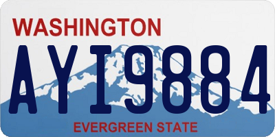 WA license plate AYI9884