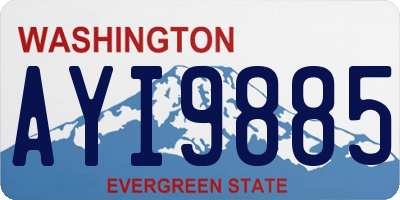WA license plate AYI9885