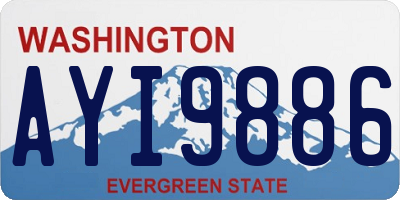 WA license plate AYI9886