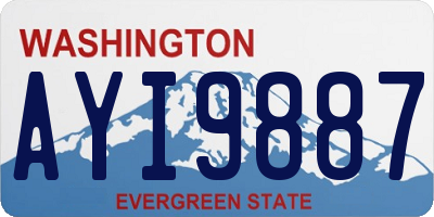 WA license plate AYI9887