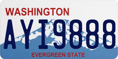 WA license plate AYI9888