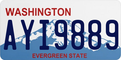 WA license plate AYI9889