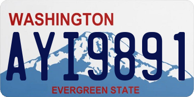 WA license plate AYI9891