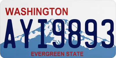 WA license plate AYI9893
