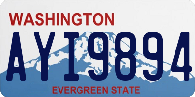 WA license plate AYI9894