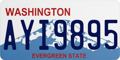 WA license plate AYI9895