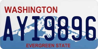 WA license plate AYI9896