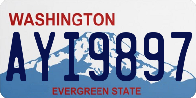 WA license plate AYI9897