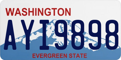 WA license plate AYI9898