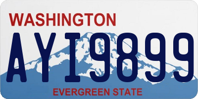 WA license plate AYI9899