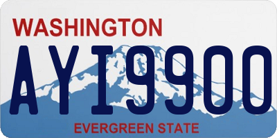 WA license plate AYI9900
