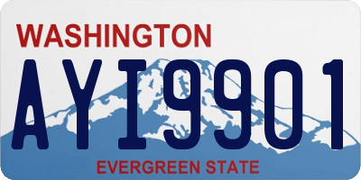 WA license plate AYI9901